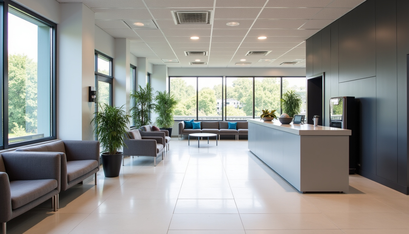 Aménagement d’un espace de pause avec distributeur automatique, mobilier moderne et décoration soignée