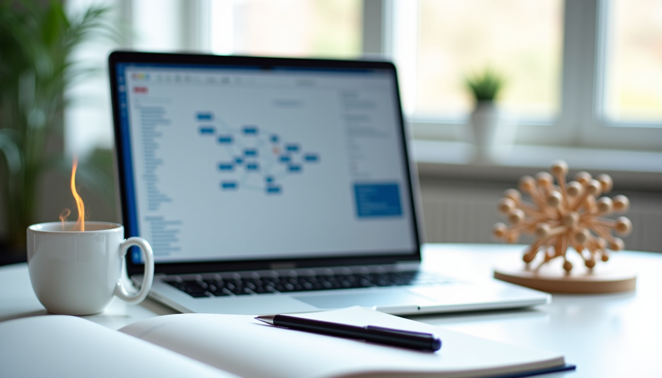 Interface de Napkin AI utilisée par un professionnel pour créer un diagramme collaboratif