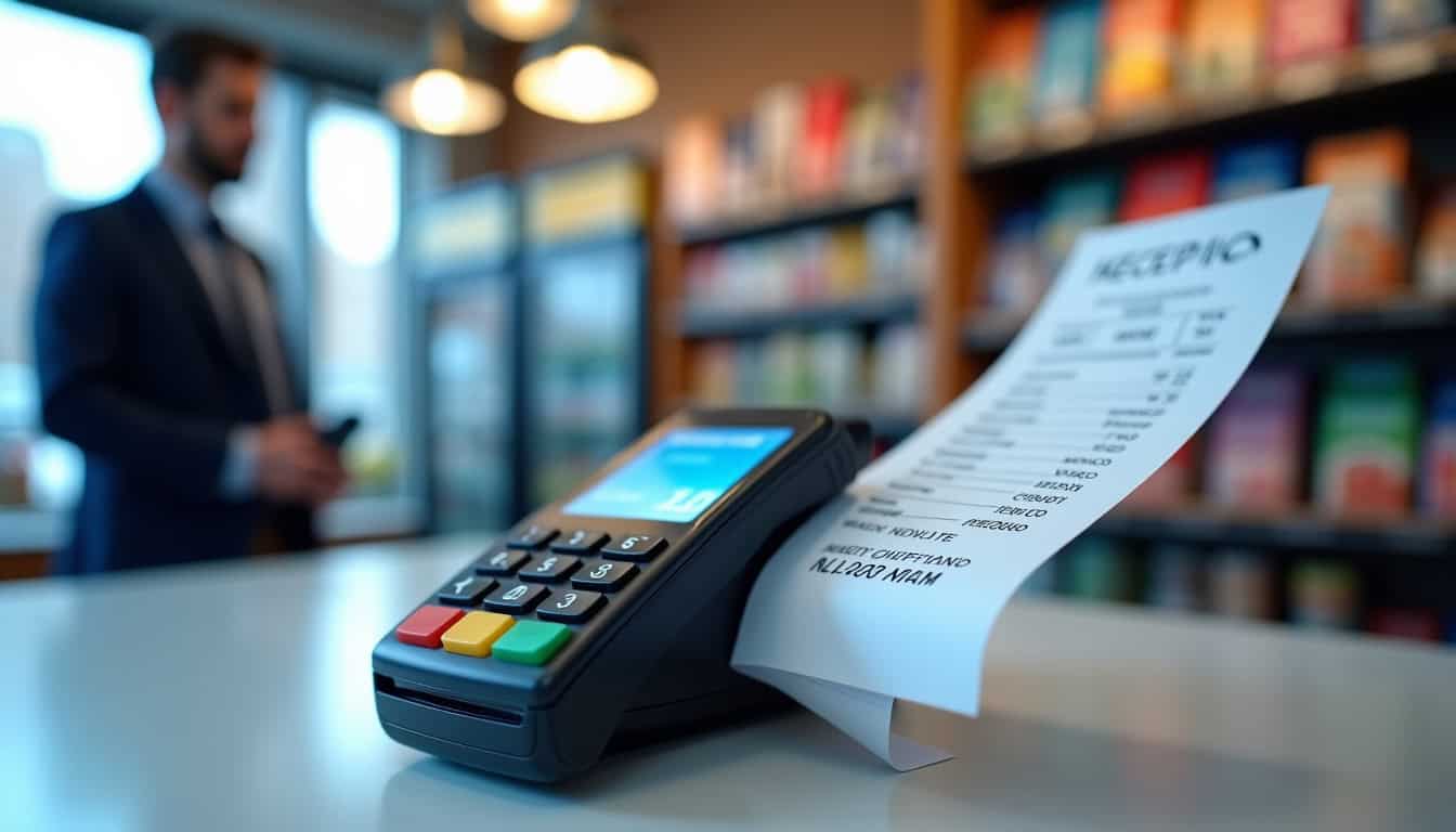 Paiement du forfait post-stationnement chez un buraliste équipé du nouveau terminal de paiement en 2026