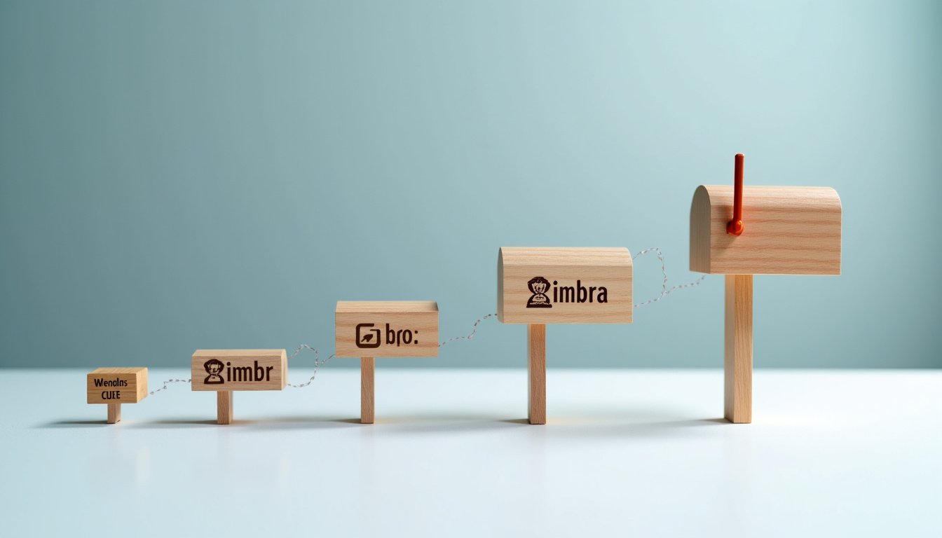 Schéma de la transition progressive de Zimbra vers Roundcube pour les anciens comptes Alice ADSL