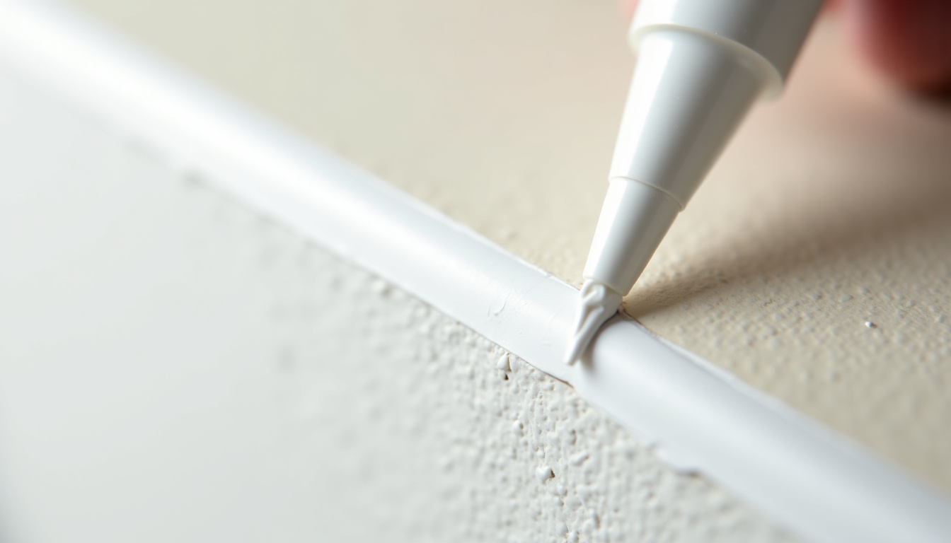 Application d’un joint souple entre plaque de plâtre et plafond pour absorber les mouvements