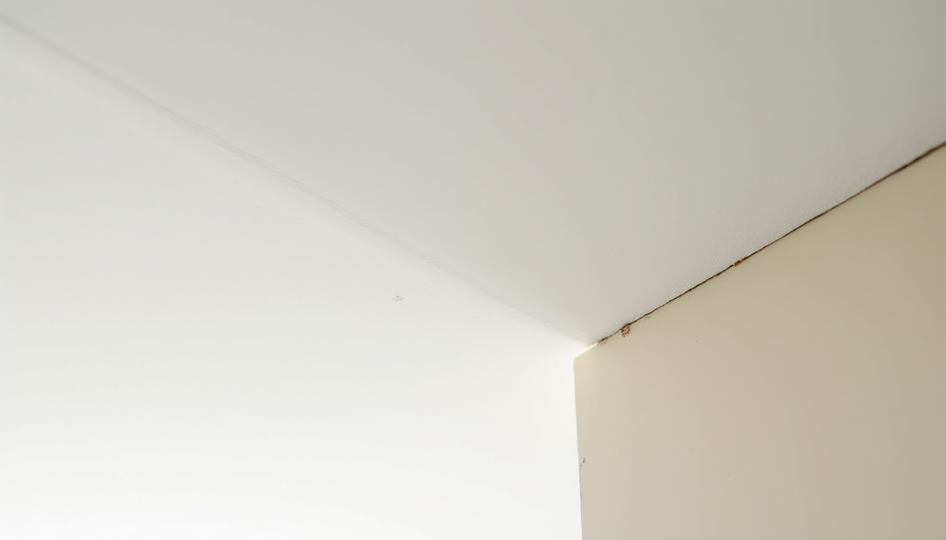 Espace entre plaque de plâtre et plafond causé par des mouvements structurels ou une pose imprécise