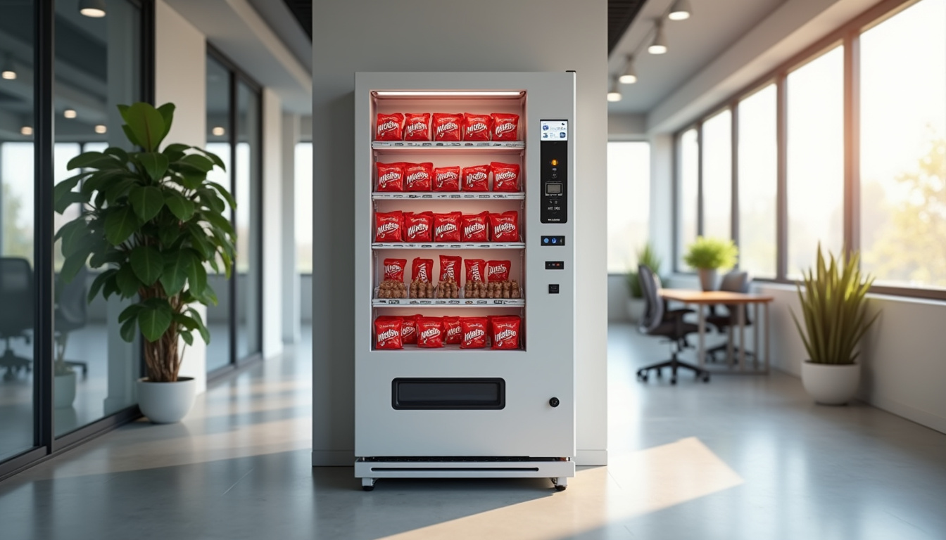 Installation d’un distributeur automatique avec visuel des Maltesers en évidence