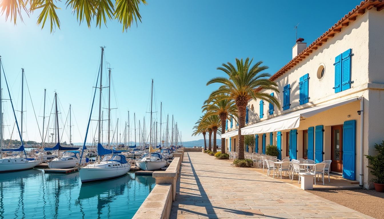 Vue extérieure de l'école de navigation aux Catalans à Marseille